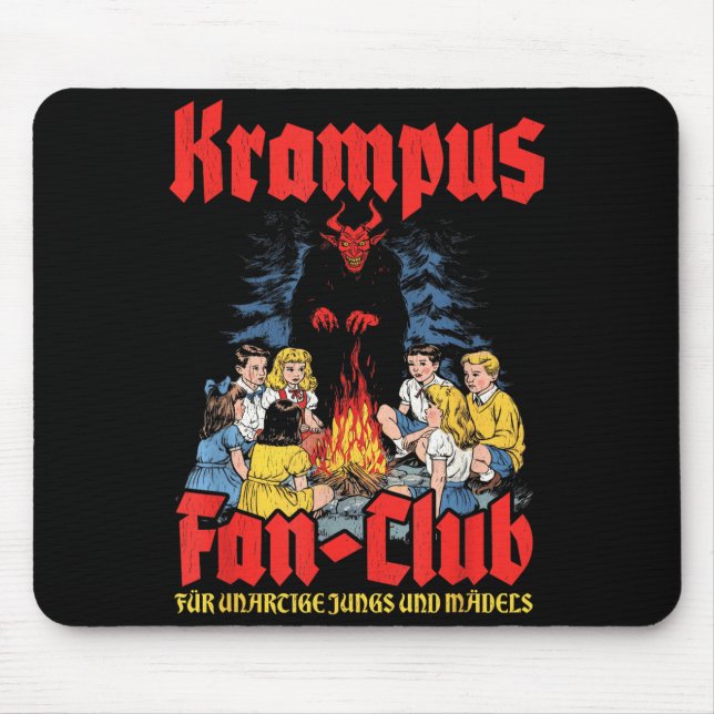 Krampus Fan-club Ugly Xmas German Christmas Demon  Mouse Pad (Front)