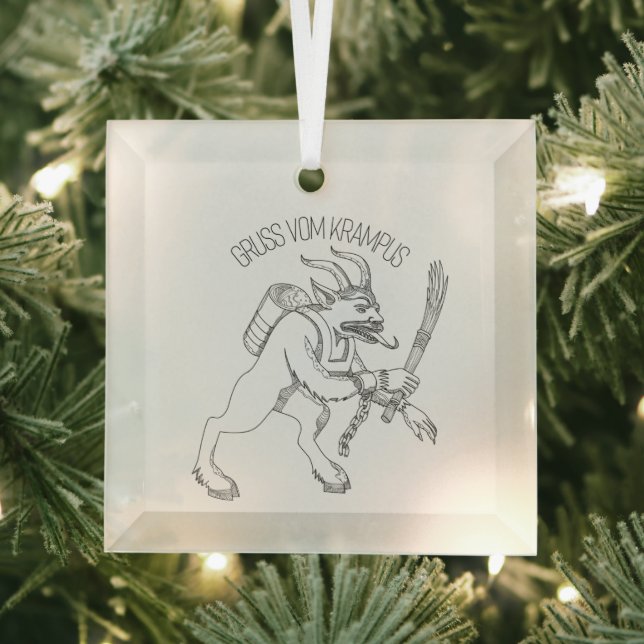 Krampus Glass Tree Decoration (Insitu)