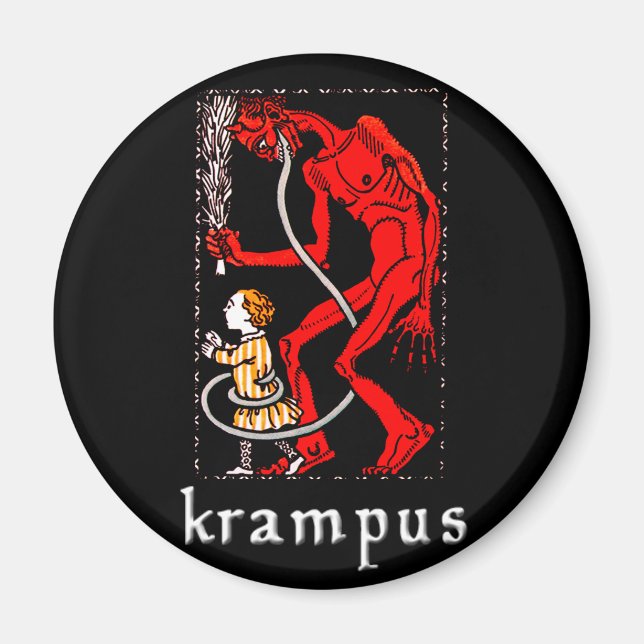 Krampus "has a long tongue" Magnet (Front)