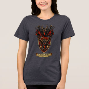 Krampus Heraldic Crest Coat of Arms Christmas Tri-Blend Shirt
