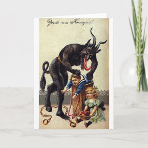 Krampus & His Sack 2 Holiday Card