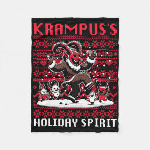 Krampus Holiday Spirit Design Christmas Season Evi Fleece Blanket