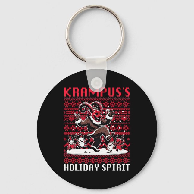 Krampus Holiday Spirit Design Christmas Season Evi Key Ring (Front)