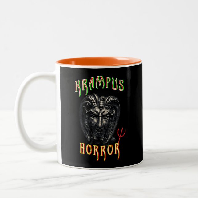 Krampus Horror Two-Tone Coffee Mug (Left)