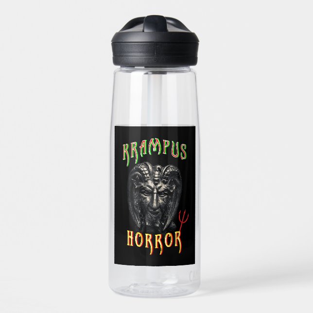 Krampus Horror Water Bottle (Front)