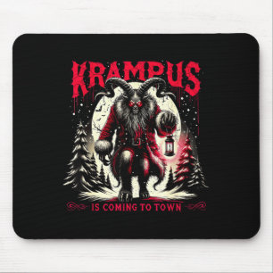 Krampus Is Coming To Town Dark Christmas Horror Xm Mouse Pad
