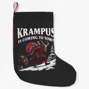 Krampus is Coming to Town Krampus Christmas  Small Christmas Stocking