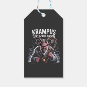 Krampus Is My Spirit Animal Christmas Funny  Gift Tags