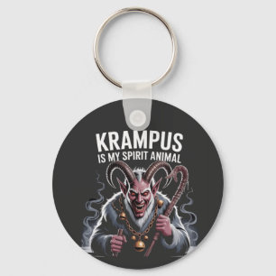 Krampus Is My Spirit Animal Christmas Funny Key Ring