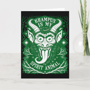 Krampus Is My Srit Animal German Folklore For Kram Card