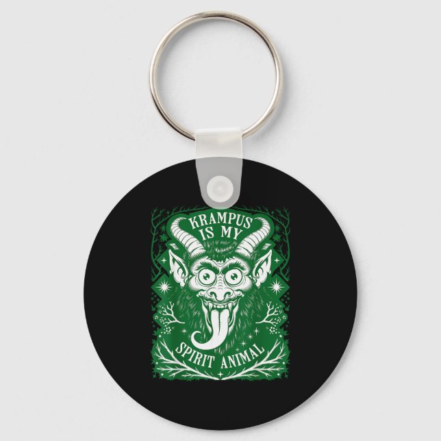 Krampus Is My Srit Animal German Folklore For Kram Key Ring (Front)