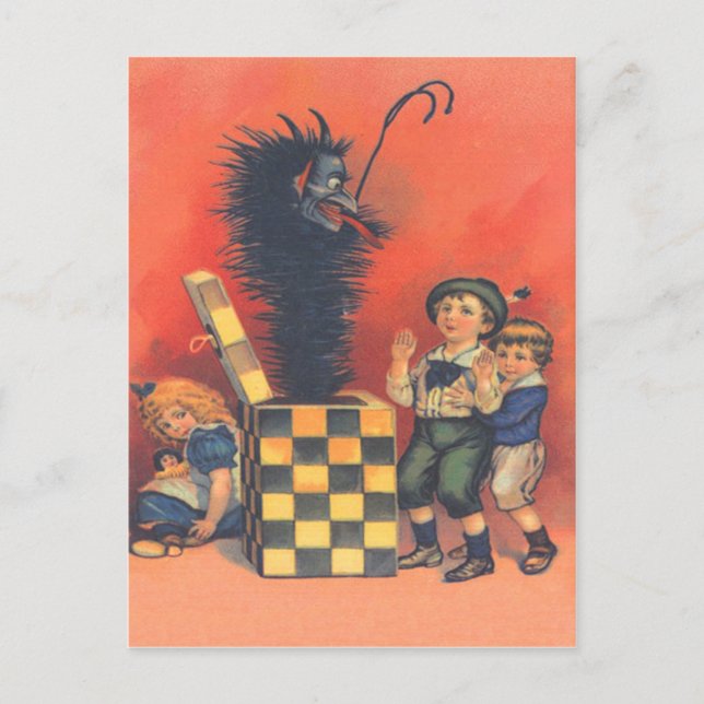 Krampus Jack-In-A-Box Postcard (Front)