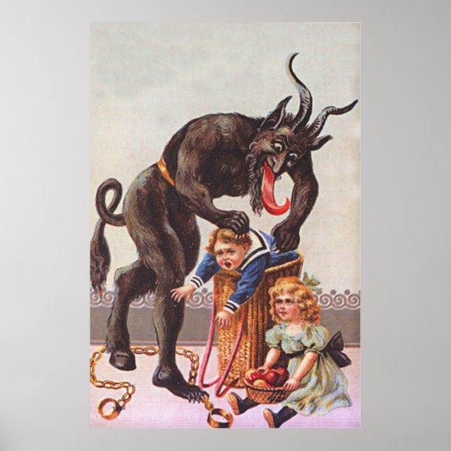Krampus Kidnapping Children Poster (Front)
