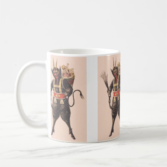 Krampus Kidnapping Children Switch Coffee Mug (Left)
