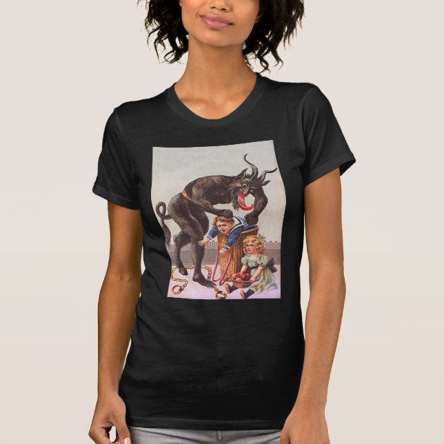 Krampus Kidnapping Children T-Shirt (Front)