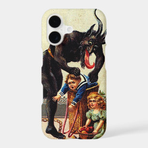 Krampus Kids in Basket Holiday Vintage Christmas