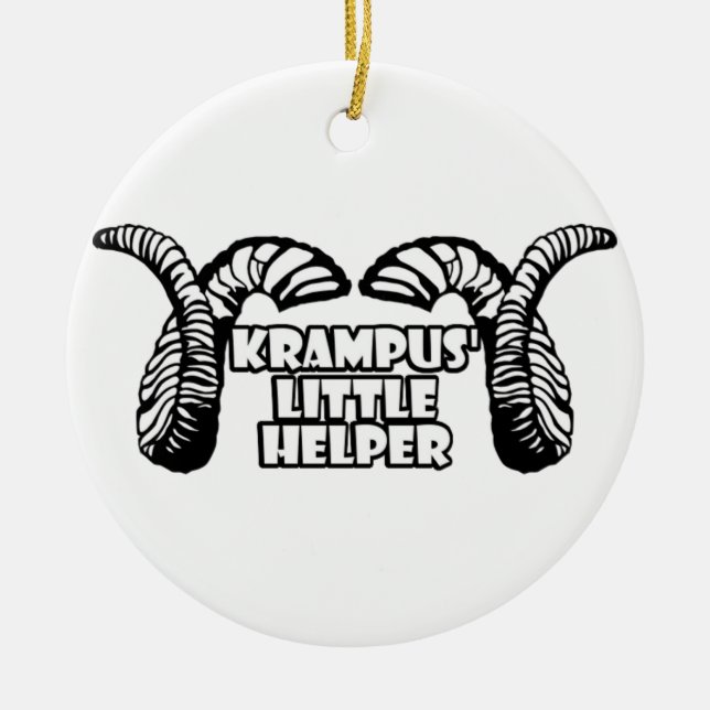 Krampus' Little Helper Ceramic Tree Decoration (Front)