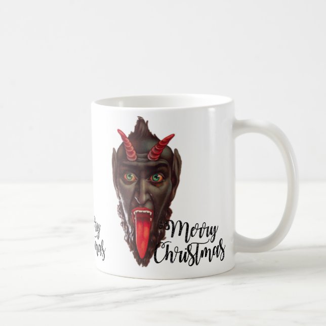 krampus merry christmas coffee mug (Right)