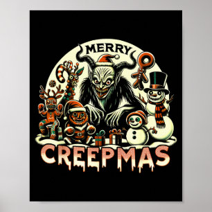 Krampus Merry Creepmas Christmas 30’s Retro Cartoo Poster