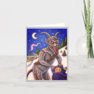 KRAMPUS & NAUGHTY CHILDREN, SCARY CHRISTMAS STORY HOLIDAY CARD