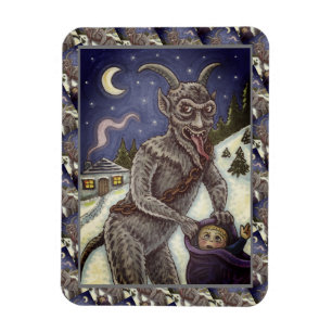 KRAMPUS & NAUGHTY CHILDREN, SCARY CHRISTMAS STORY MAGNET