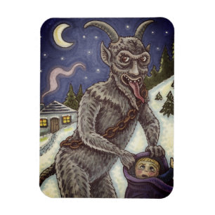 KRAMPUS & NAUGHTY CHILDREN, SCARY CHRISTMAS STORY MAGNET