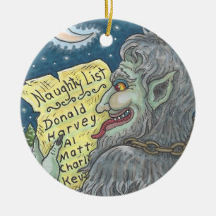 KRAMPUS NAUGHTY LIST Christmas Ornament Customise