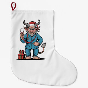 Krampus Nurse Christmas Evil Xmas Large Christmas Stocking