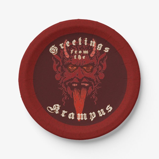 Krampus paper plate (Front)