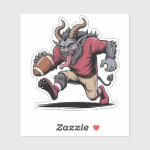 Krampus Playing Football Christmas Fitness Xmas