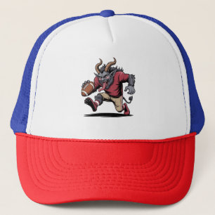 Krampus Playing Football Christmas Fitness Xmas Trucker Hat