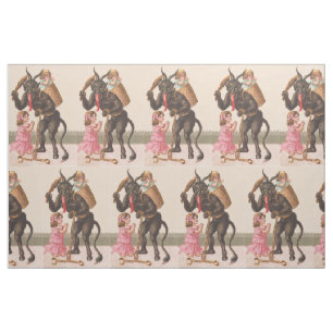 Krampus Punishing Children Switch Chain Fabric