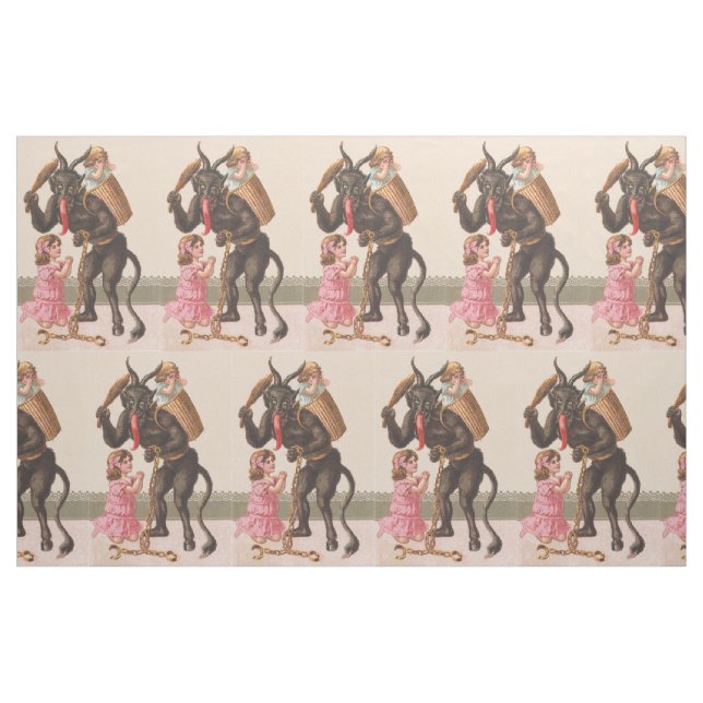 Krampus Punishing Children Switch Chain Fabric (Yard)