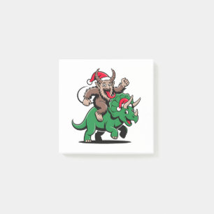 Krampus Riding A Dinosaur Santa Christmas Evil Post-it Notes