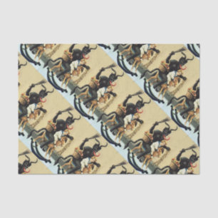 Krampus Rocking Horse Demon Holiday Christmas Xmas Tissue Paper