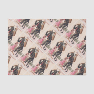 Krampus Scaring Girls Vintage Holiday Christmas Tissue Paper