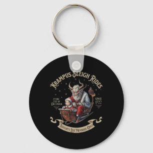 Krampus Sleigh Rides Key Ring