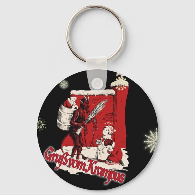 Krampus Snow Day Key Ring (Front)