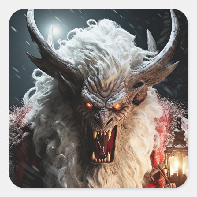 Krampus Square Sticker (Front)