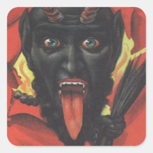 Krampus Square Sticker