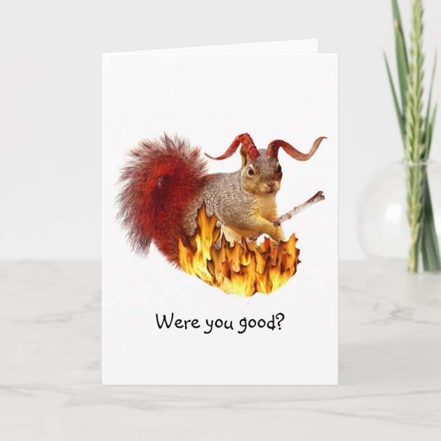 Krampus Squirrel Card (Front)