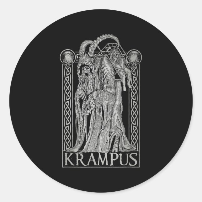 Krampus - Ss Von Krampus Dark Gothic Christmas  Classic Round Sticker (Front)