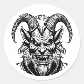 Krampus Sticker Red Eyes