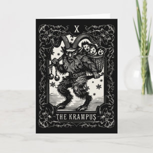 Krampus Tarot Card Design Christmas Season Evil Pa