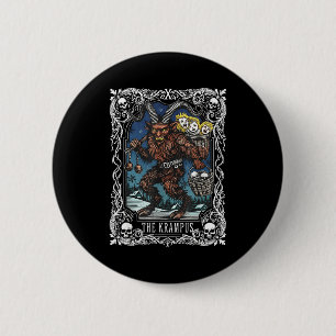 Krampus Tarot Card Design Christmas Season Evil Pa 6 Cm Round Badge
