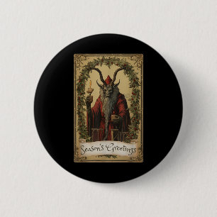Krampus Tarot Card Design Christmas Season Evil Pa 6 Cm Round Badge