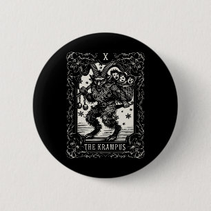 Krampus Tarot Card Design Christmas Season Evil Pa 6 Cm Round Badge