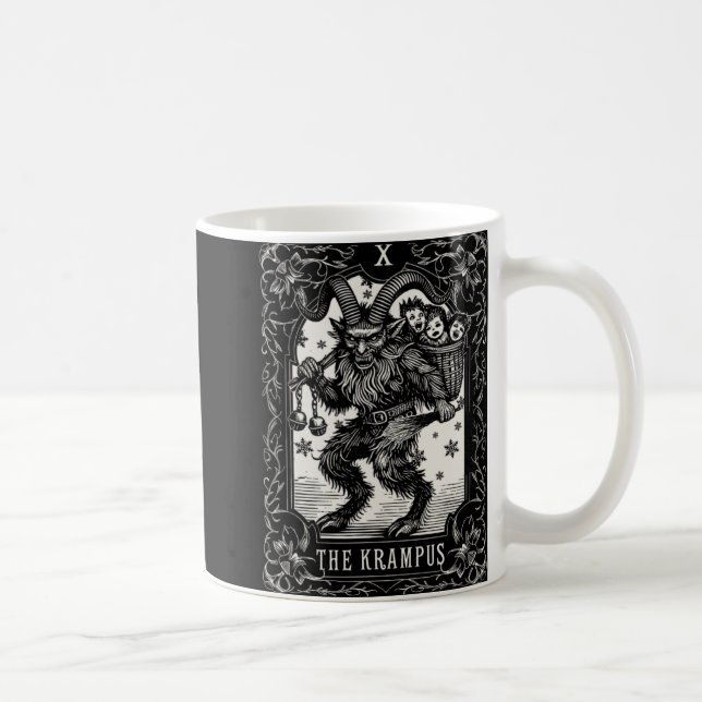 Krampus Tarot Card Design Christmas Season Evil Pa Coffee Mug (Right)