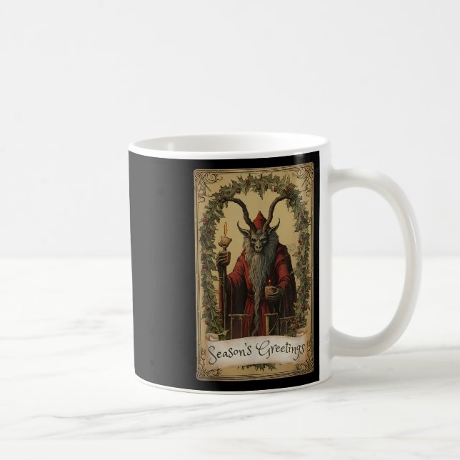 Krampus Tarot Card Design Christmas Season Evil Pa Coffee Mug (Right)