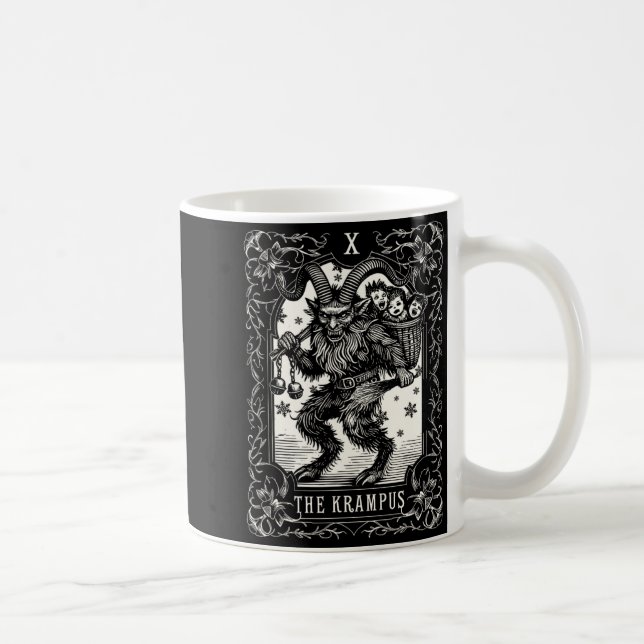 Krampus Tarot Card Design Christmas Season Evil Pa Coffee Mug (Right)